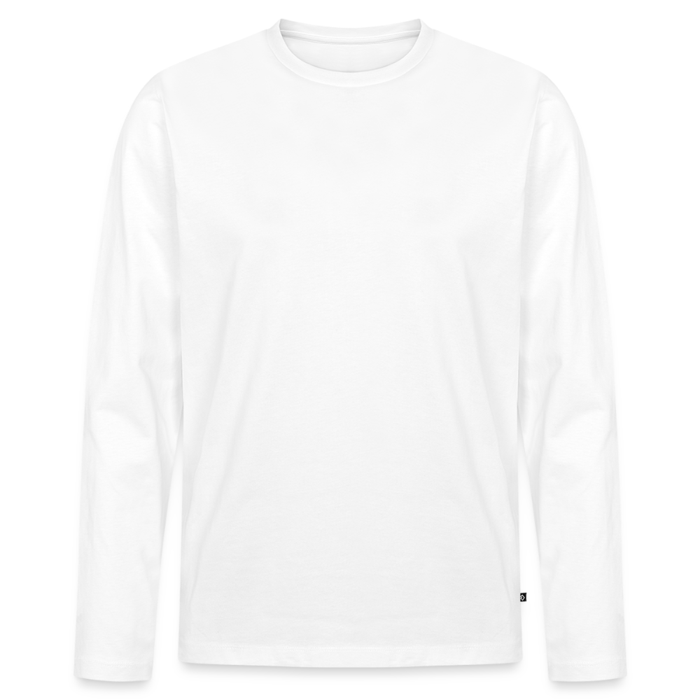 Männer Premium Langarmshirt Motiv Grasdaggl fuer Maenner (Druck vorne) - Weiß