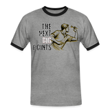 Kontrast Darts T-Shirt Motiv "Next Big Points" fuer maenner (druck vorne) - Grau meliert/Schwarz