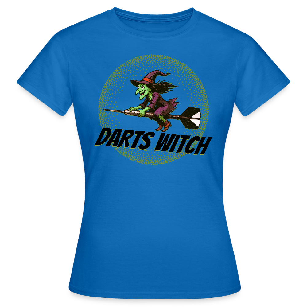 Frauen Darts-T-Shirt Motiv "Darts Witch" (druck vorne) - Royalblau