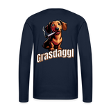 Männer Premium Langarmshirt Motiv Grasdaggl fuer Maenner (Druck vorne) - Navy