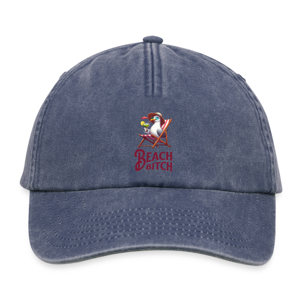 Relaxed Vintage Fun-Motiv "Beach Bitch" - Vintage Denim