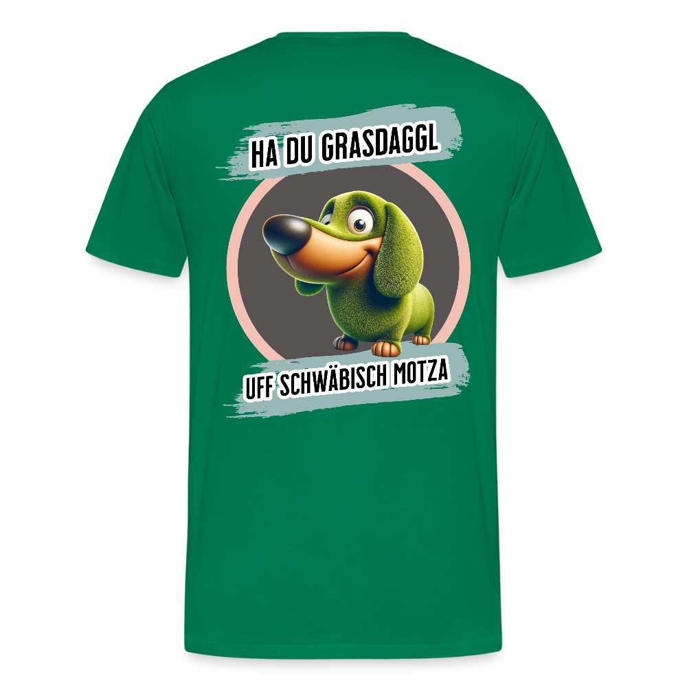 Fun T-Shirt Motiv "Ha du Grasdaggl" - Kelly Green
