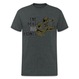 Gildan Heavy Darts T-Shirt Motiv "Next Big Points" fuer maenner (druck vorne) - Dunkelgrau meliert