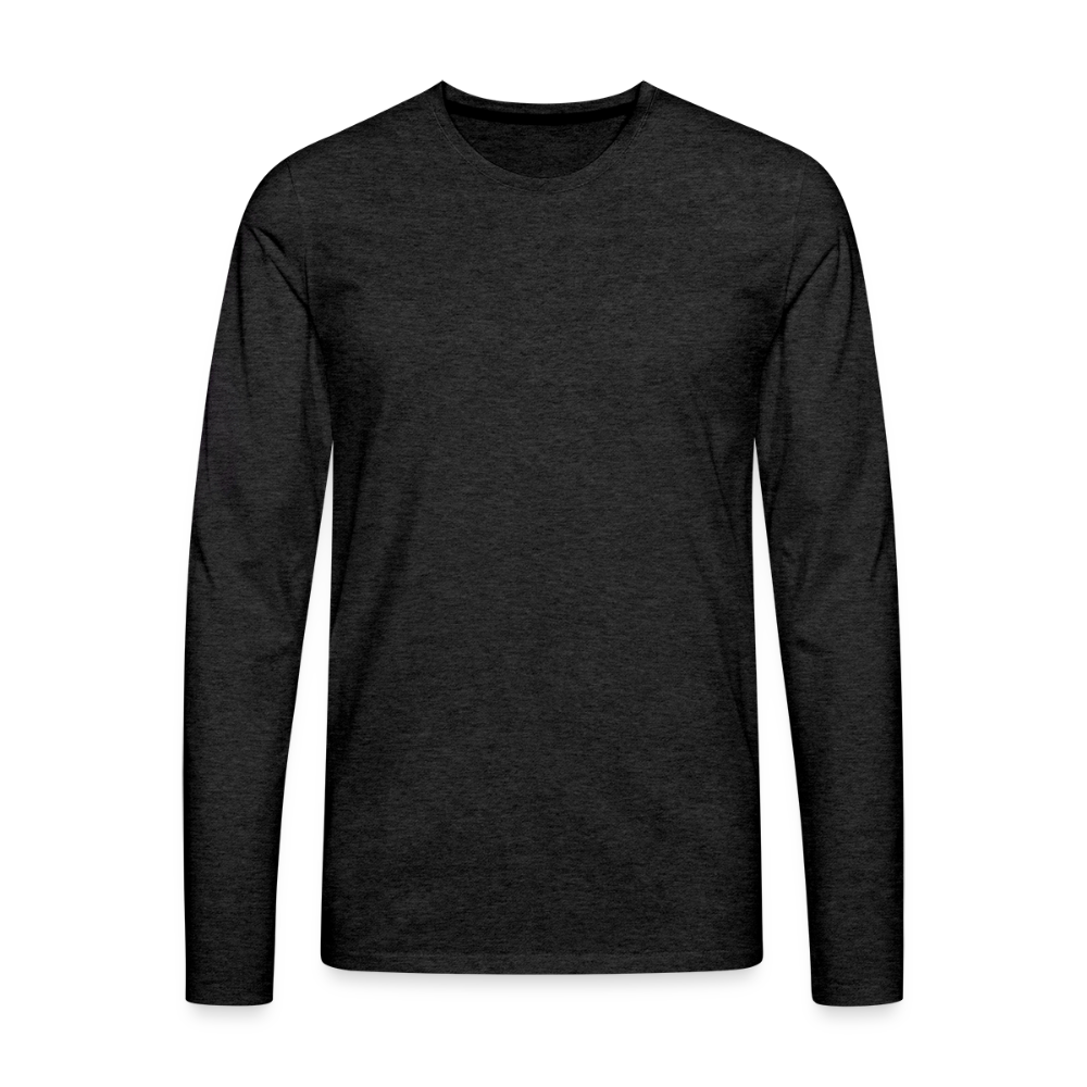 Männer Premium Langarmshirt Motiv Grasdaggl fuer Maenner (Druck vorne) - Anthrazit
