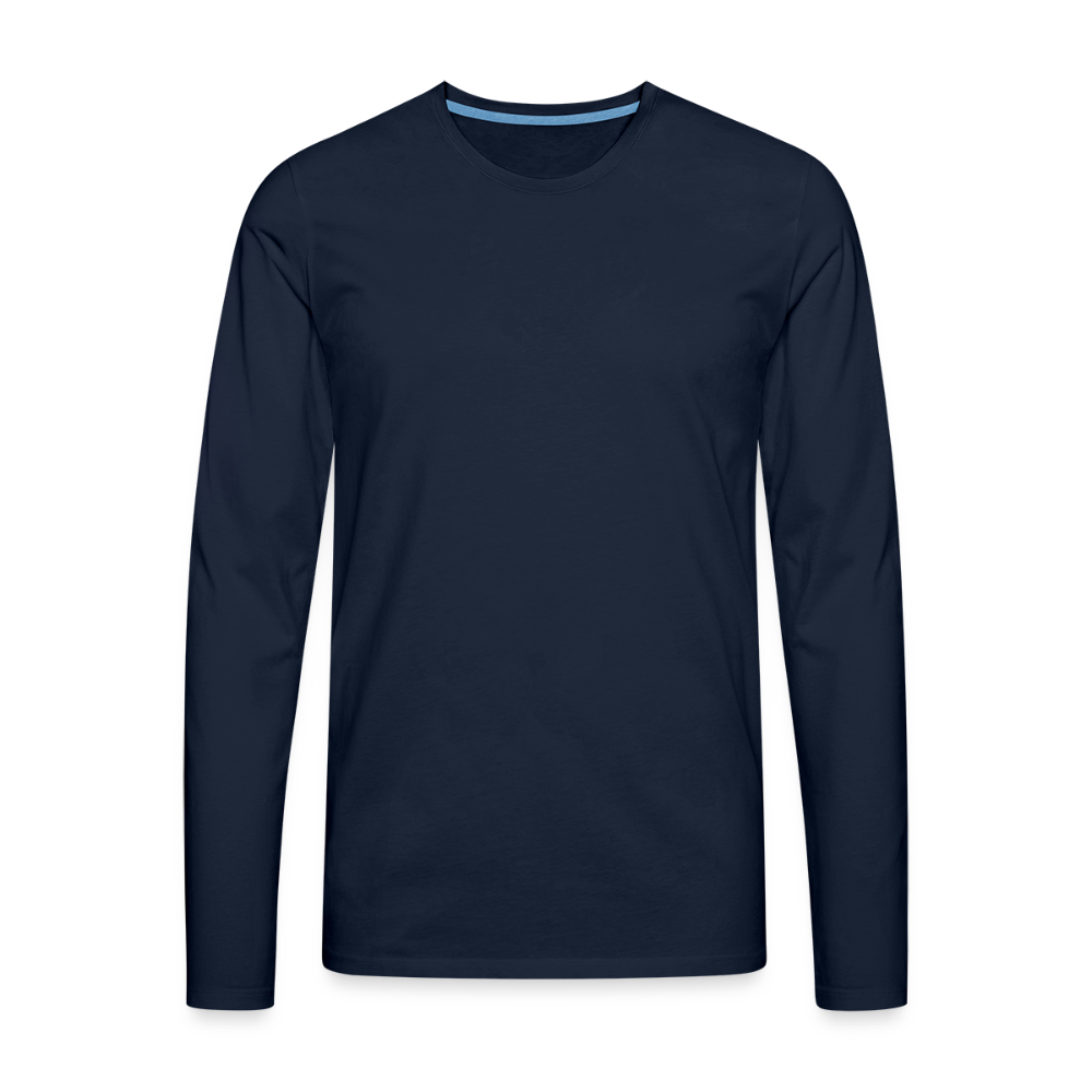 Männer Premium Langarmshirt Motiv Grasdaggl fuer Maenner (Druck vorne) - Navy