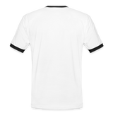 Kontrast Fun T-Shirt Motiv "Ha du Grasdaggl" (Druck vorne) - Weiß/Schwarz
