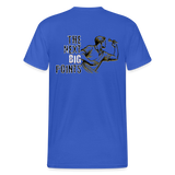 Gildan Heavy Darts T-Shirt Motiv "Next Big Points" fuer maenner (druck hinten) - Königsblau