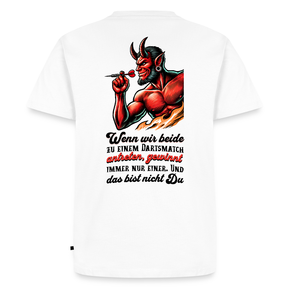 Darts-T-Shirt Motiv "Matchwinner" (Druck hinten) - Weiß