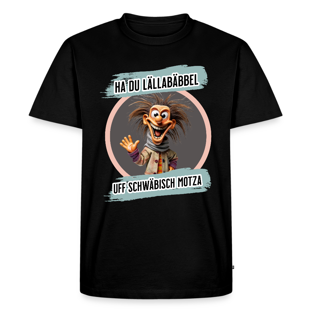 Fun T-Shirt Motiv "Ha du Lällabäbbel" - Schwarz
