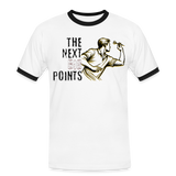 Kontrast Darts T-Shirt Motiv "Next Big Points" fuer maenner (druck vorne) - Weiß/Schwarz
