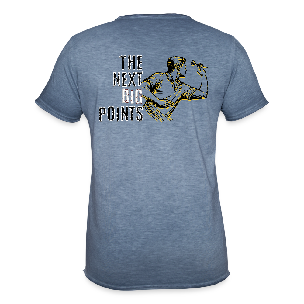 Vintage Darts T-Shirt Motiv "Next Big Points" (Druck hinten) - Vintage Denim