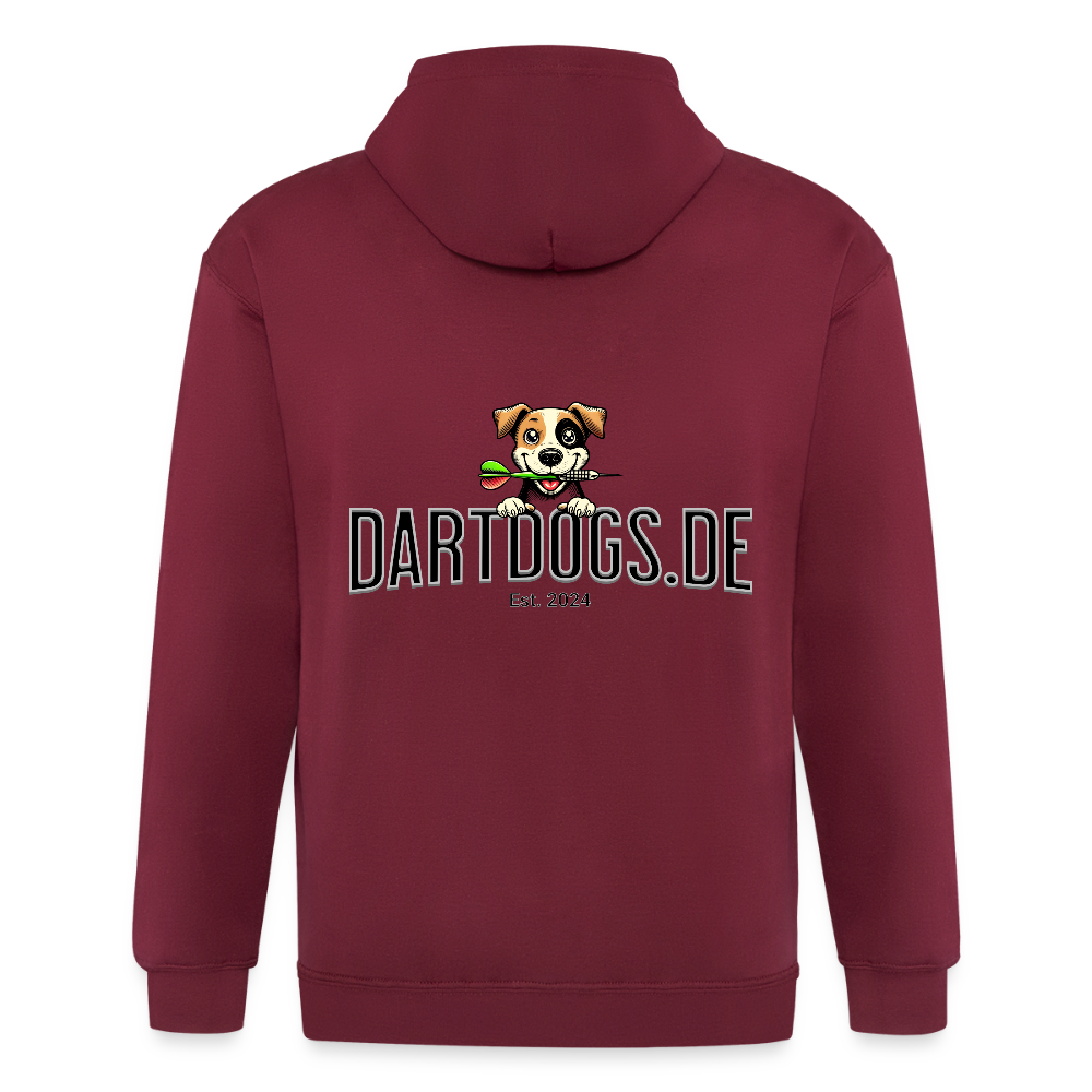 Männer Heavyweight Kapuzenjacke Dartdogs - Maroon