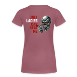 Premium Darts-T-Shirt Motiv "Only Ladies Skull" - Malve