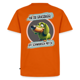 Fun T-Shirt Motiv "Ha du Grasdaggl" - Orange 