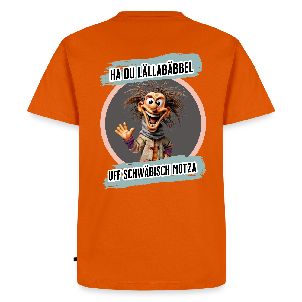 Fun T-Shirt Motiv "Ha du Lällabäbbel" - Orange 