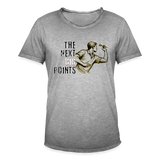 Vintage Darts T-Shirt Motiv "Next Big Points" (Druck vorne) - Vintage Grau