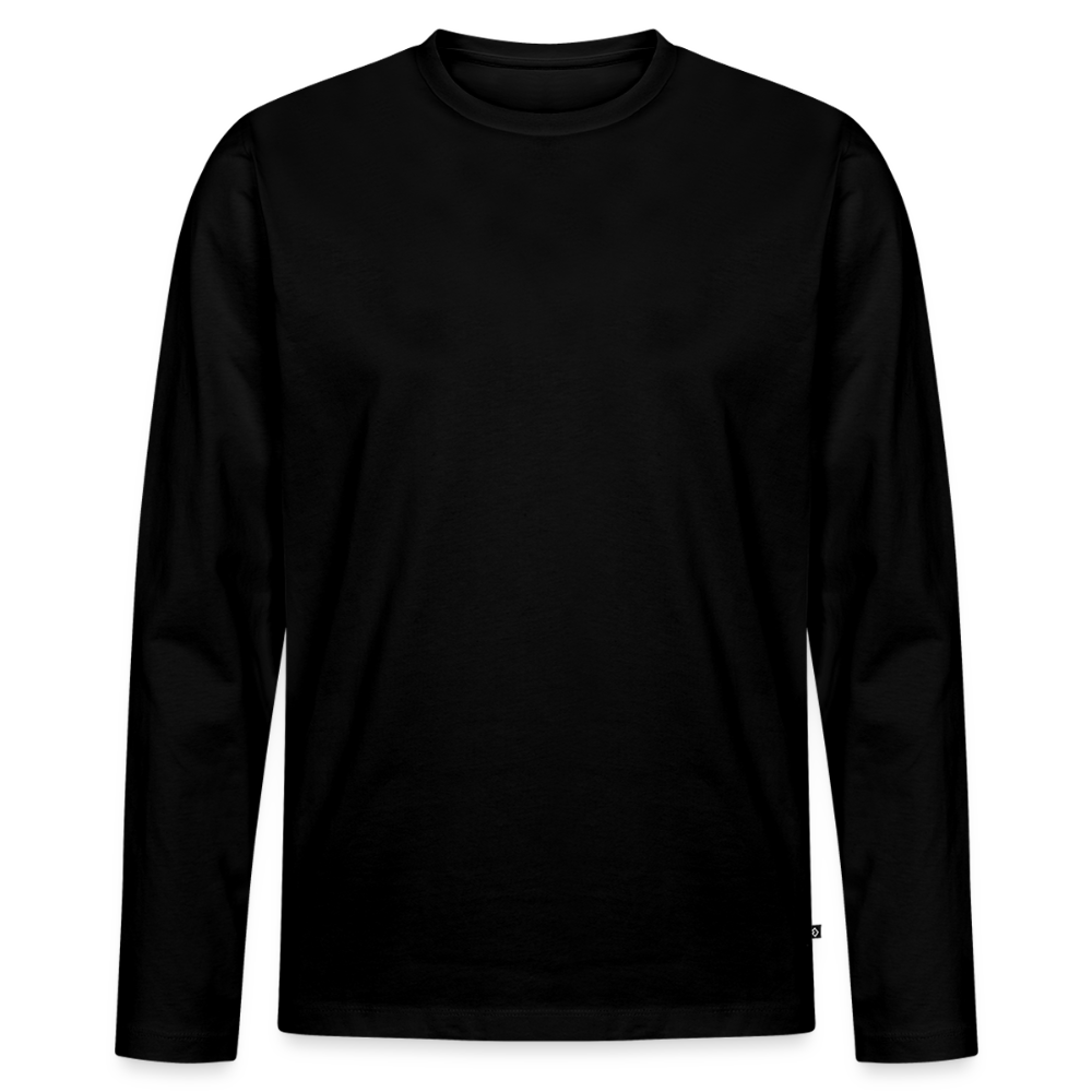 Männer Premium Langarmshirt Motiv Grasdaggl fuer Maenner (Druck vorne) - Schwarz