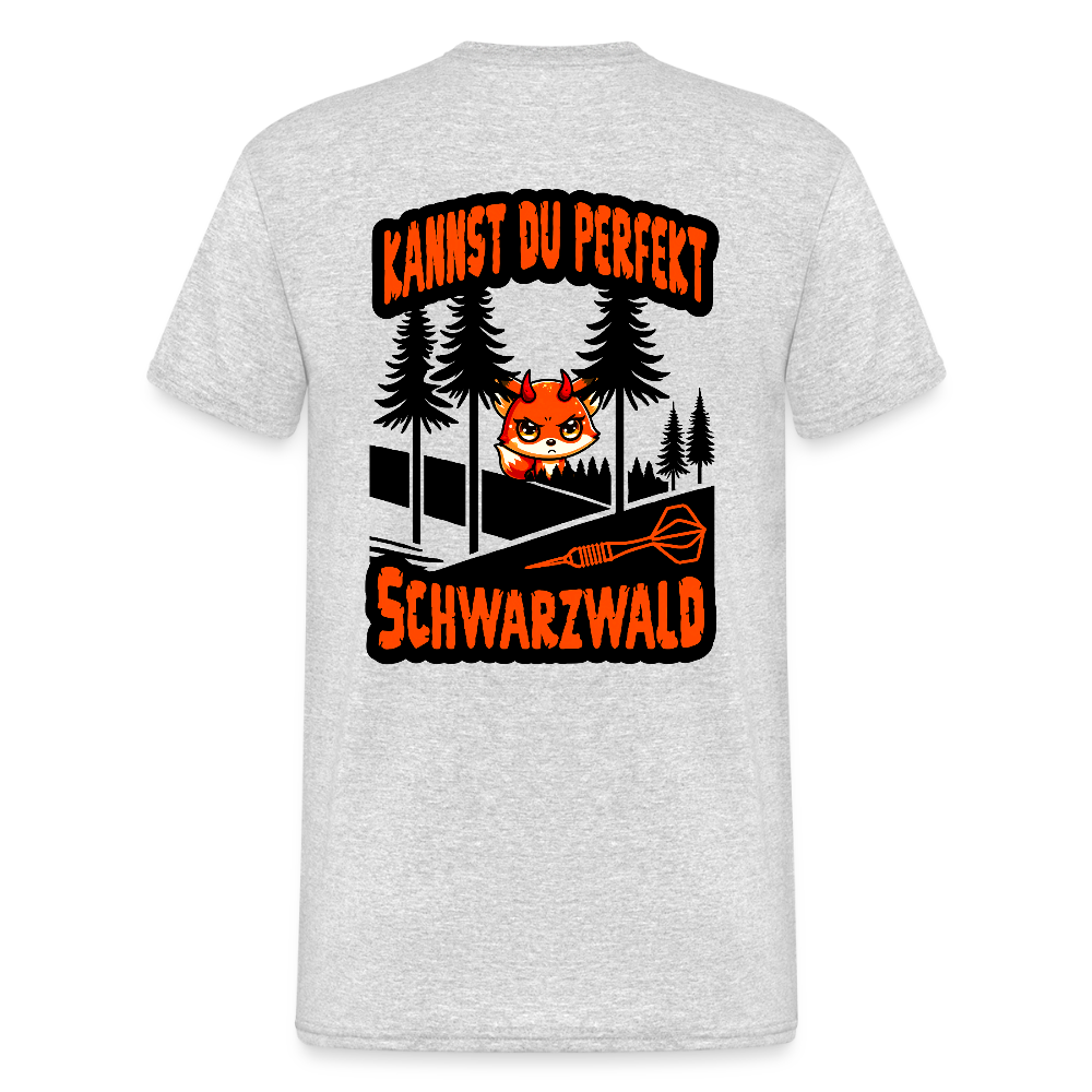 Gildan Heavy Darts-T-Shirt Motiv „Schwarzwald Perfekt“ - Grau meliert