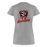 Frauen Premium Darts T-Shirt: Darts Lady - Grau meliert