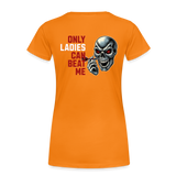 Premium Darts-T-Shirt Motiv "Only Ladies Skull" - Orange