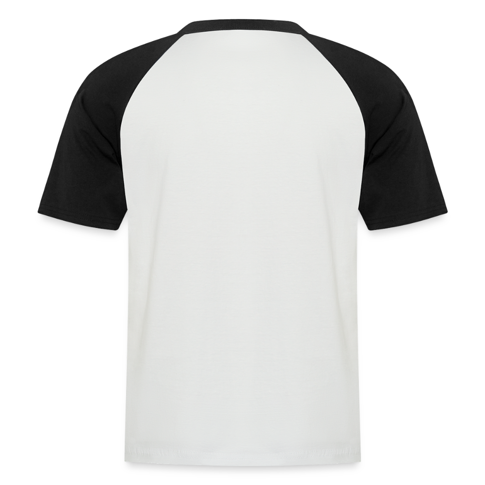 Baseball-Darts-T-Shirt Motiv "Schwarzwald Perfekt" (druck vorne) - Weiß/Schwarz