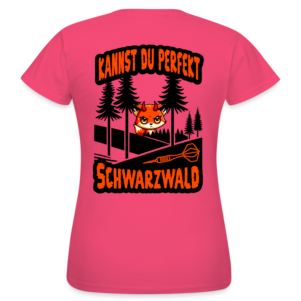 Frauen Darts-T-Shirt Motiv "Schwarzwald Perfekt" (druck hinten) - Azalea