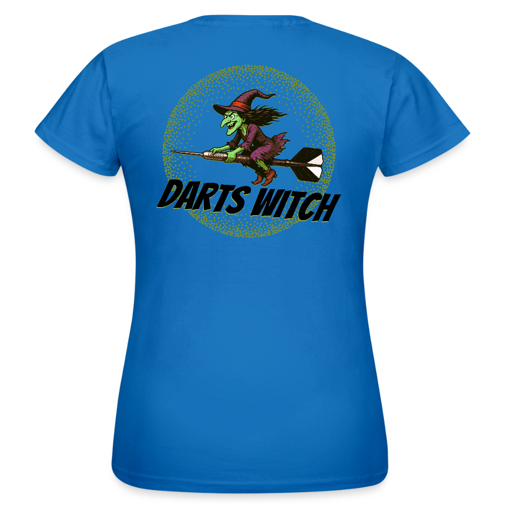 Frauen Darts-T-Shirt Motiv "Darts Witch" (druck hinten) - Royalblau