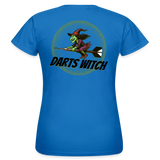 Frauen Darts-T-Shirt Motiv "Darts Witch" (druck hinten) - Royalblau