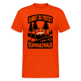 Gildan Heavy Darts-T-Shirt Motiv "Only God" fuer maenner (druck vorne) - kräftig Orange