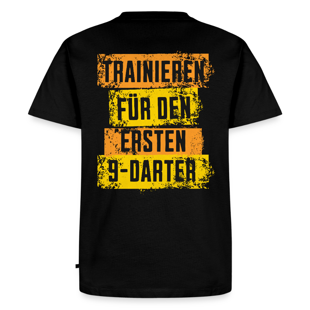Premium Darts-T-Shirt Motiv „9-Darter“ - Schwarz