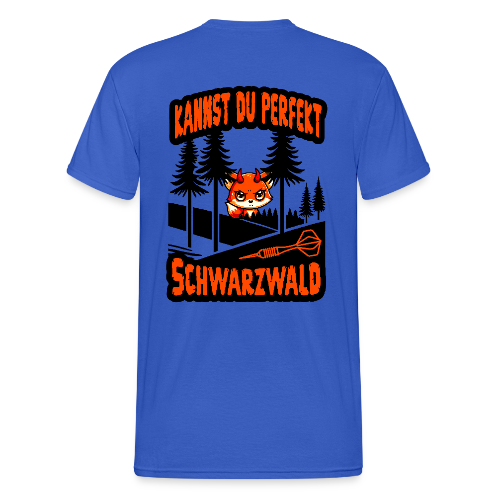 Gildan Heavy Darts-T-Shirt Motiv „Schwarzwald Perfekt“ - Königsblau