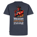 Darts-T-Shirt Motiv "Matchwinner" fuer maenner (Druck hinten, dunkle stoffe) - Jeansblau 