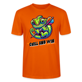 Unisex-T-Shirt Motiv "Chill and Win" (Druck vorne) - Tieforange