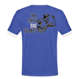 Kontrast Darts T-Shirt Motiv "Next Big Points" fuer maenner (druck hinten) - Blau/Weiß