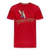 Premium Darts T-Shirt Motiv "Schweine Cricket“ - Rot