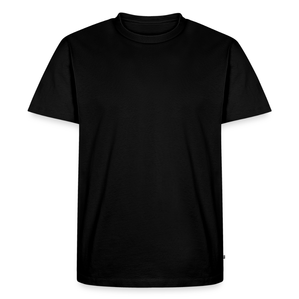 Premium Darts-T-Shirt fuer Maenner Motiv "Don't Pray" (Druck hinten dunkel) - Schwarz