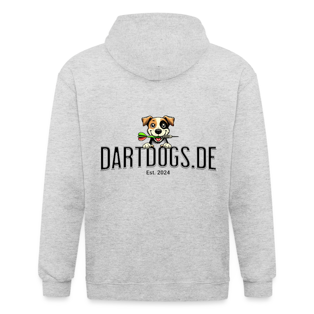 Männer Heavyweight Kapuzenjacke Dartdogs - Weiß meliert