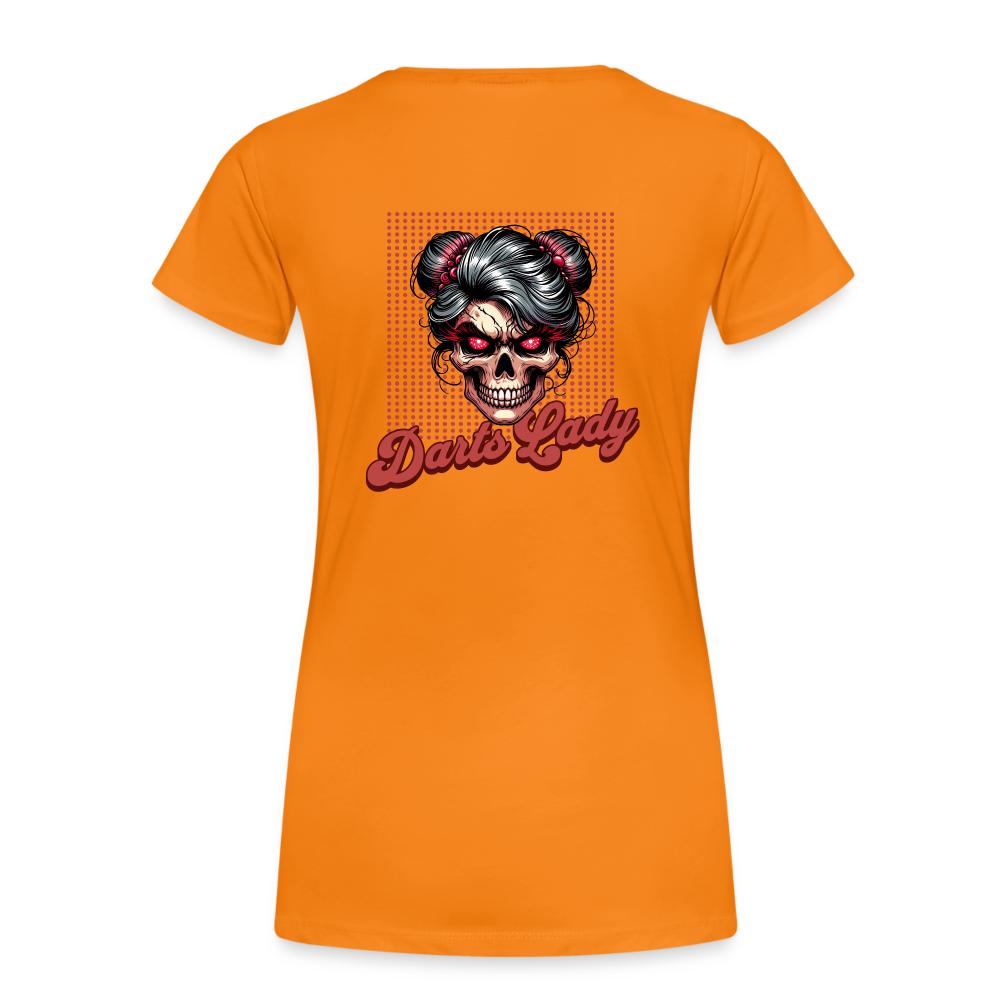 Frauen Premium Darts T-Shirt: Darts Lady - Orange