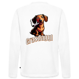 Männer Premium Langarmshirt Motiv Grasdaggl fuer Maenner (Druck vorne) - Weiß