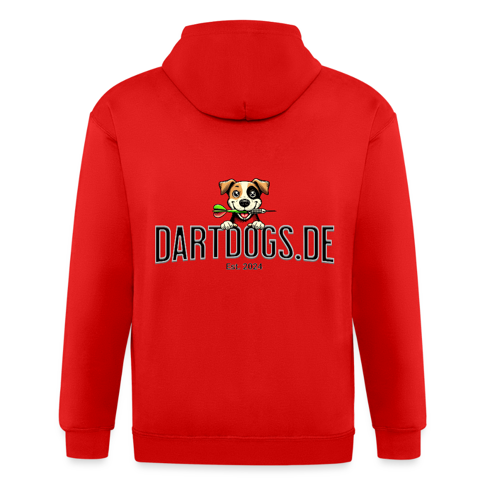 Männer Heavyweight Kapuzenjacke Dartdogs - Rot