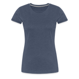 Premium Darts-T-Shirt Motiv "Only Ladies Skull" - Blau meliert