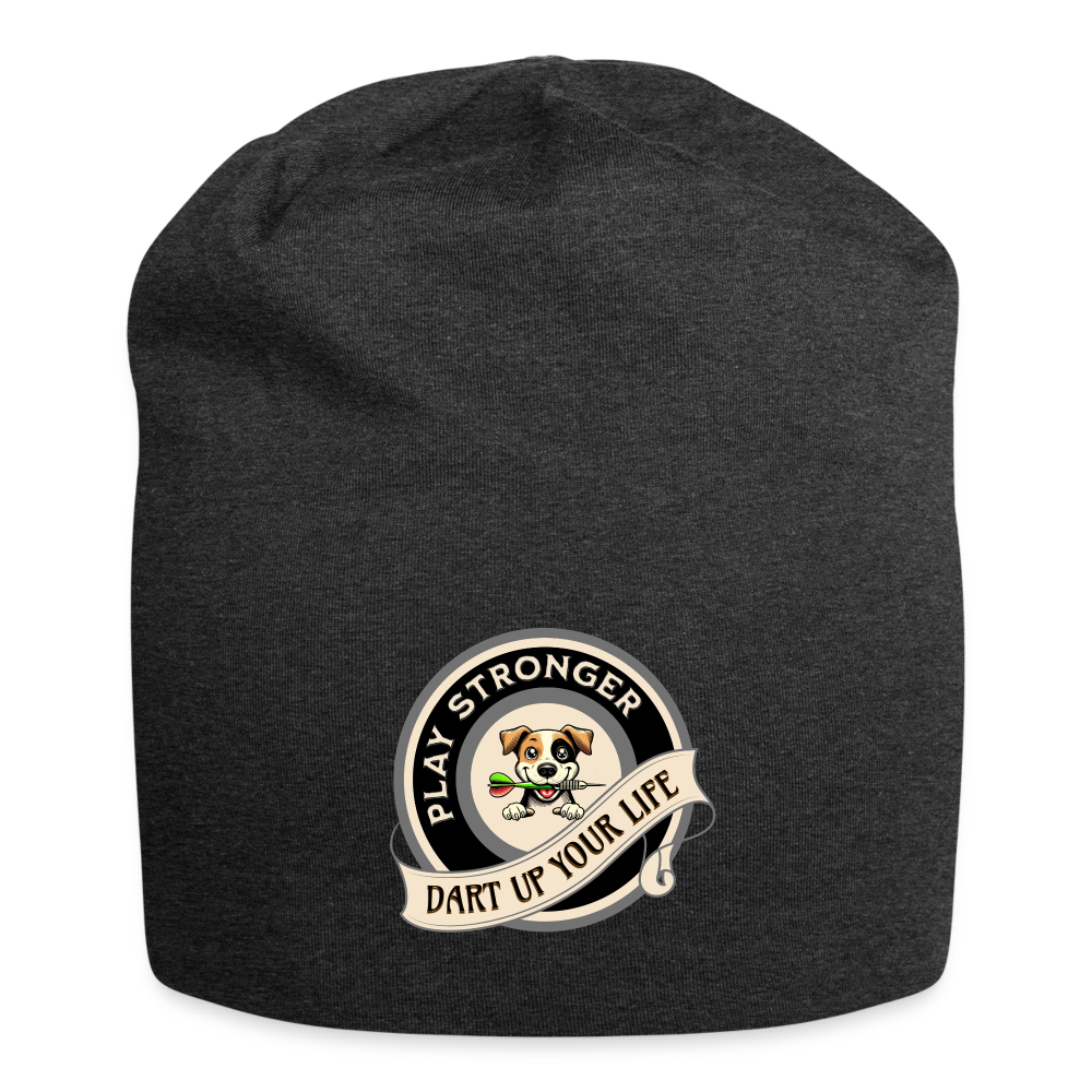 Jersey-Darts-Beanie Motiv "Play Stronger" Unisex - Anthrazit