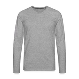 Männer Premium Langarmshirt Motiv Grasdaggl fuer Maenner (Druck vorne) - Grau meliert