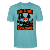 Unixex Darts-T-Shirt Motiv "Schwarzwald Perfekt" (druck vorne) - Pastelltürkis