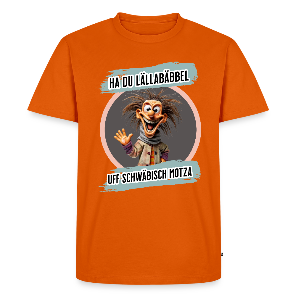 Fun T-Shirt Motiv "Ha du Lällabäbbel" - Orange 