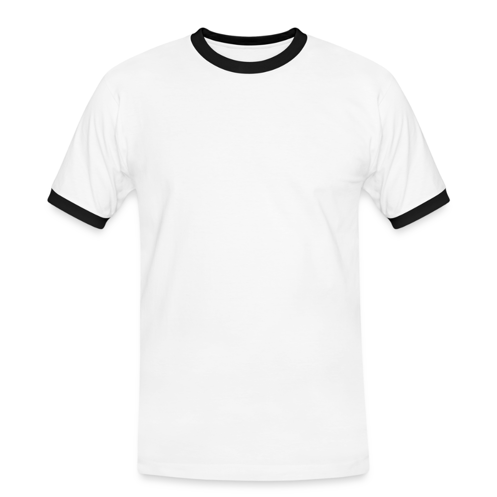 Kontrast Darts T-Shirt Motiv "Next Big Points" fuer maenner (druck hinten) - Weiß/Schwarz