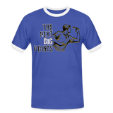 Kontrast Darts T-Shirt Motiv "Next Big Points" fuer maenner (druck vorne) - Blau/Weiß
