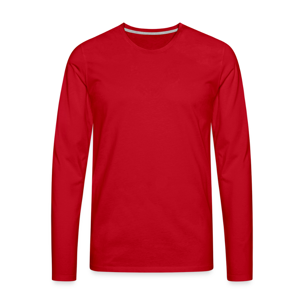 Männer Premium Langarmshirt Motiv Grasdaggl fuer Maenner (Druck vorne) - Rot