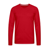 Männer Premium Langarmshirt Motiv Grasdaggl fuer Maenner (Druck vorne) - Rot