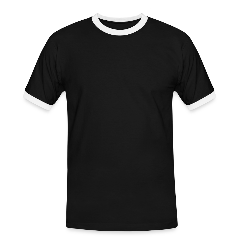 Kontrast Darts T-Shirt Motiv "Next Big Points" fuer maenner (druck hinten) - Schwarz/Weiß